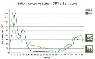 В пъти по малко от средното са грипоподобните заболявания, регистрирани в област Ямбол
